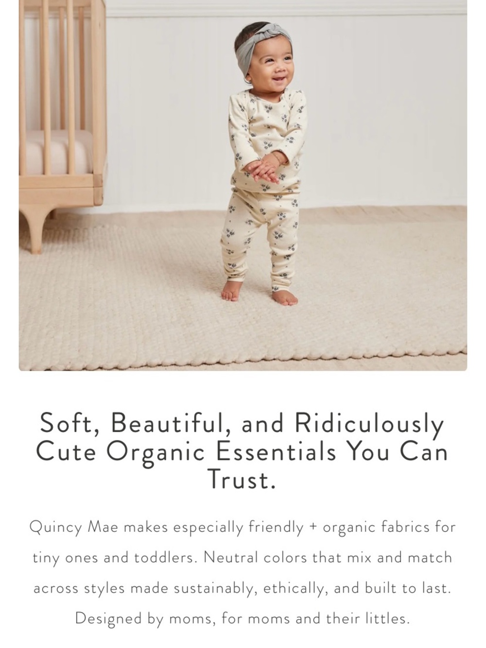 Quincy Mae Organic Cotton Star Romper, Snaps, Gender Neutral, Ivory, Rylee + Cru - Picture 9 of 9